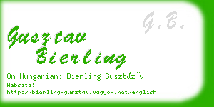 gusztav bierling business card